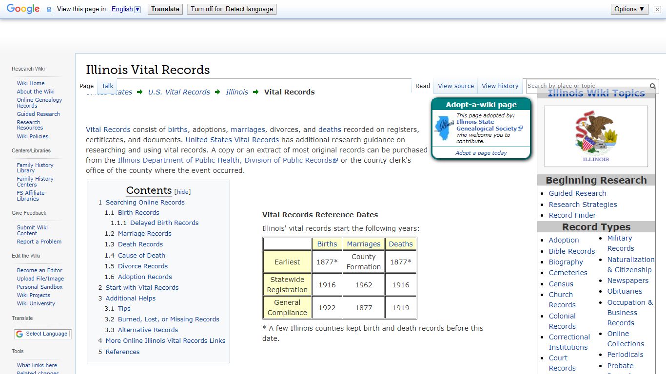 Illinois Vital Records • FamilySearch